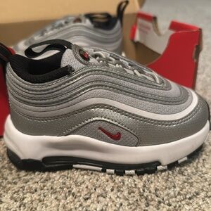 Nike Toddler 6C Air Max ‘97 QS metallic silver/ varsity red